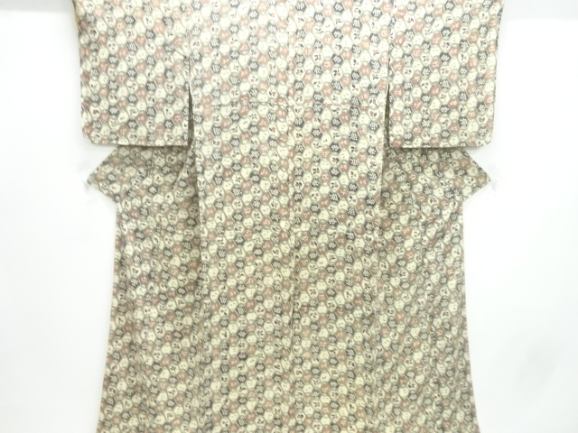 JAPANESE KIMONO / ANTIQUE KIMONO / TAISHO ROMAN STYLE / SILK / MESH PATTERN